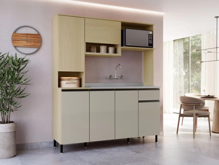 Cozinha Moveis Sul Esther (Naturale/Nude)