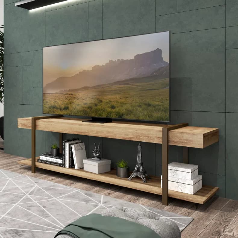 Rack Carraro 1290 (noce/ouro velho)