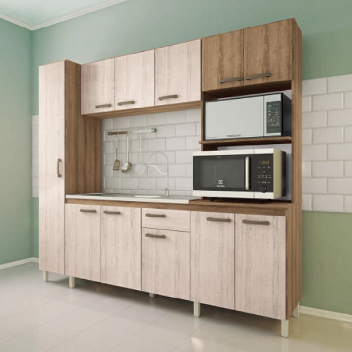 Kit Cozinha Moveis Sul Giulia (amendoa/nature)