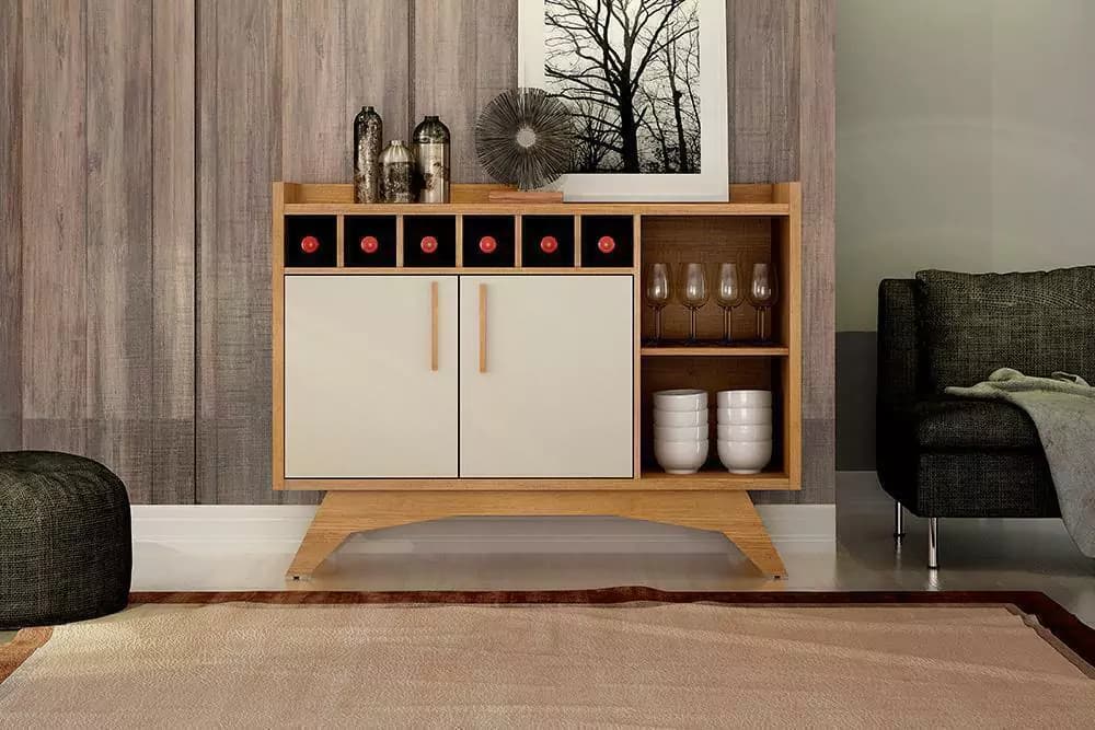 Buffet Valdemoveis Clara (cinamomo/off white)