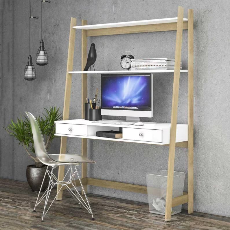 Mesa p/ Computador Bento RT3098 (branco/rustico)