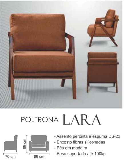 Poltrona JRV Lara Veludo Bege