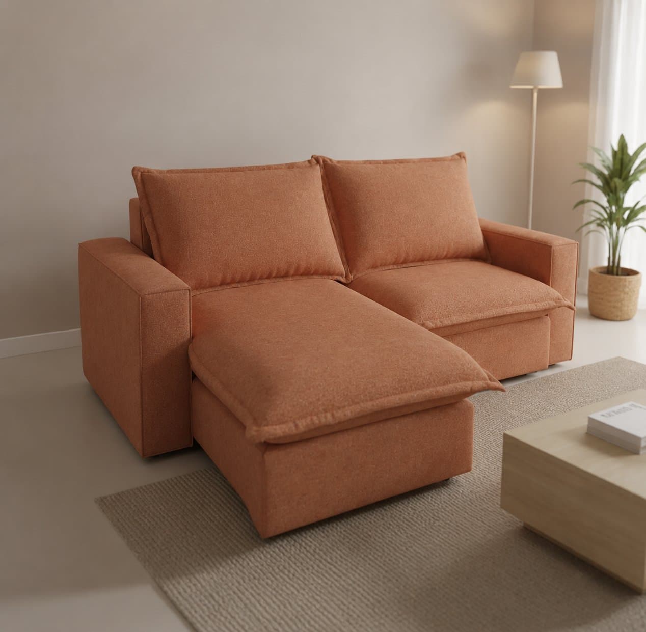 Estofado Nasalah Gaia 2,40m (boucle terracota)