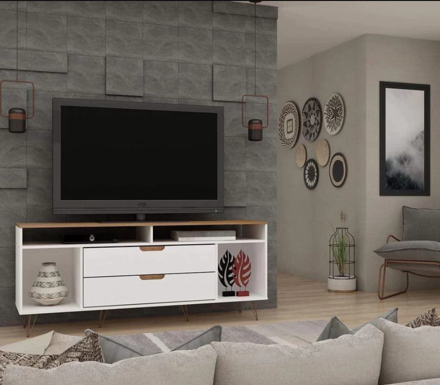 Rack Gelius Rockefeller 62,99" 1,60m (off white/madeirado)