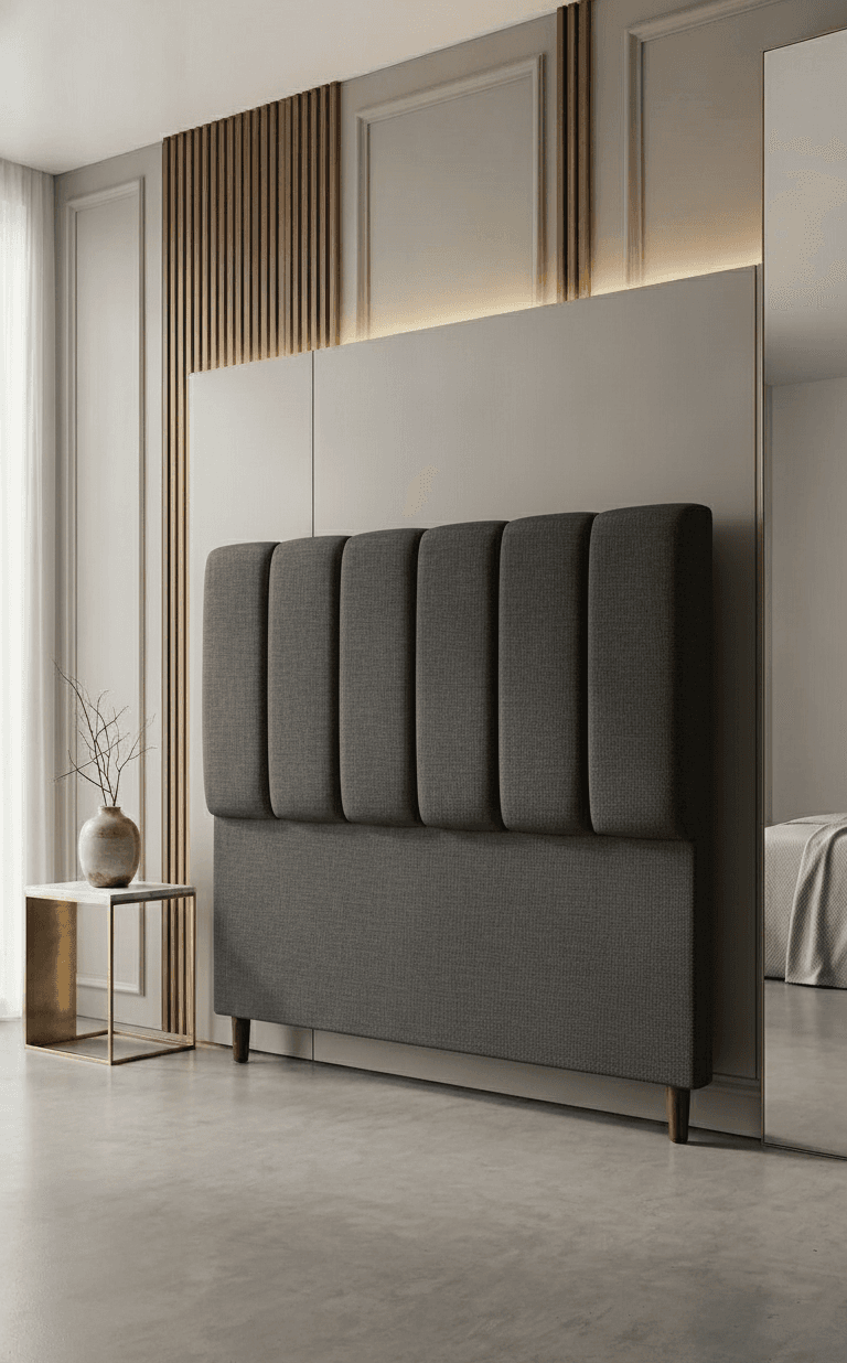 Cabeceira Lunnar Linea 193 Cinza Escuro